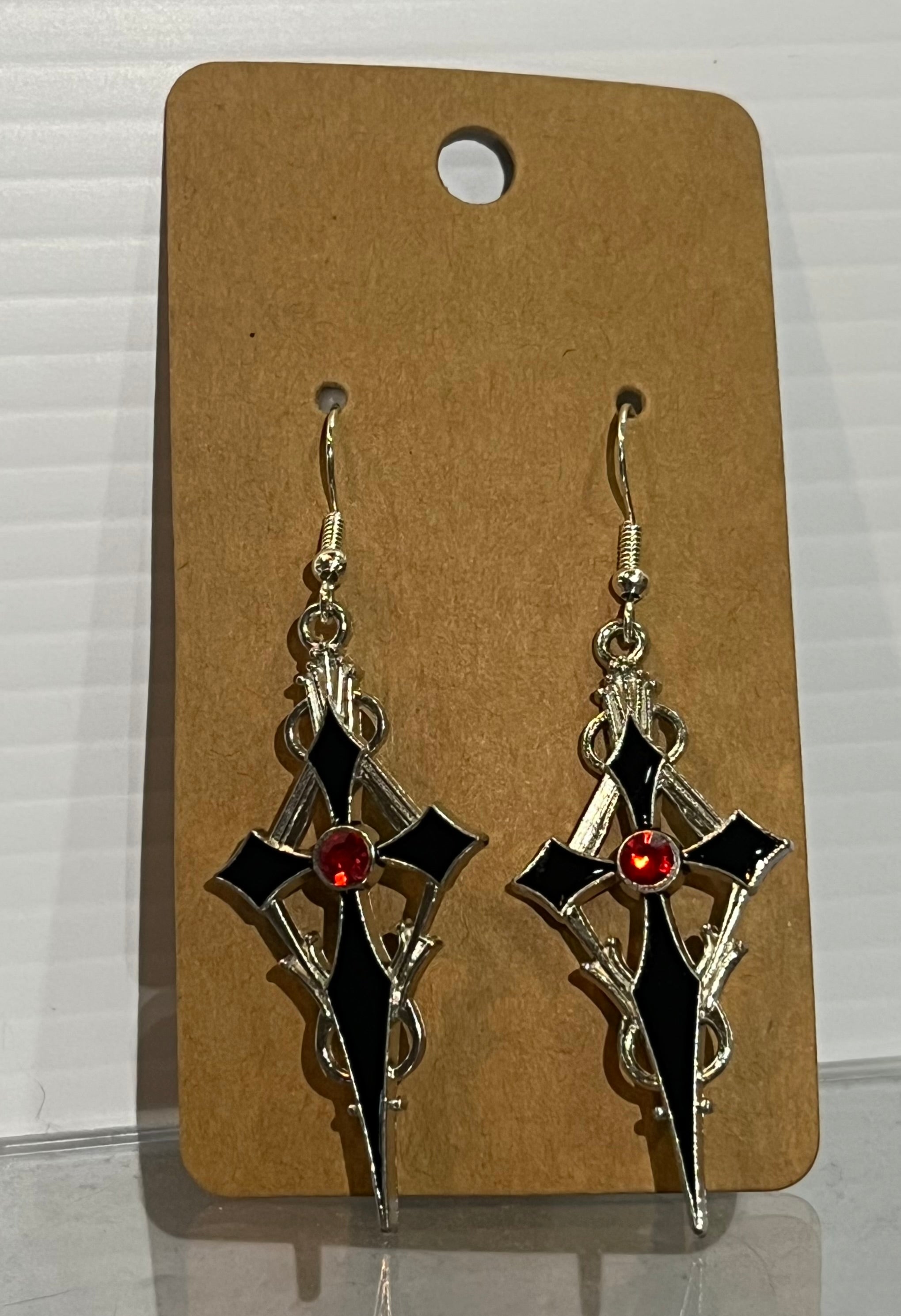 Silver Cross Earrings - #1