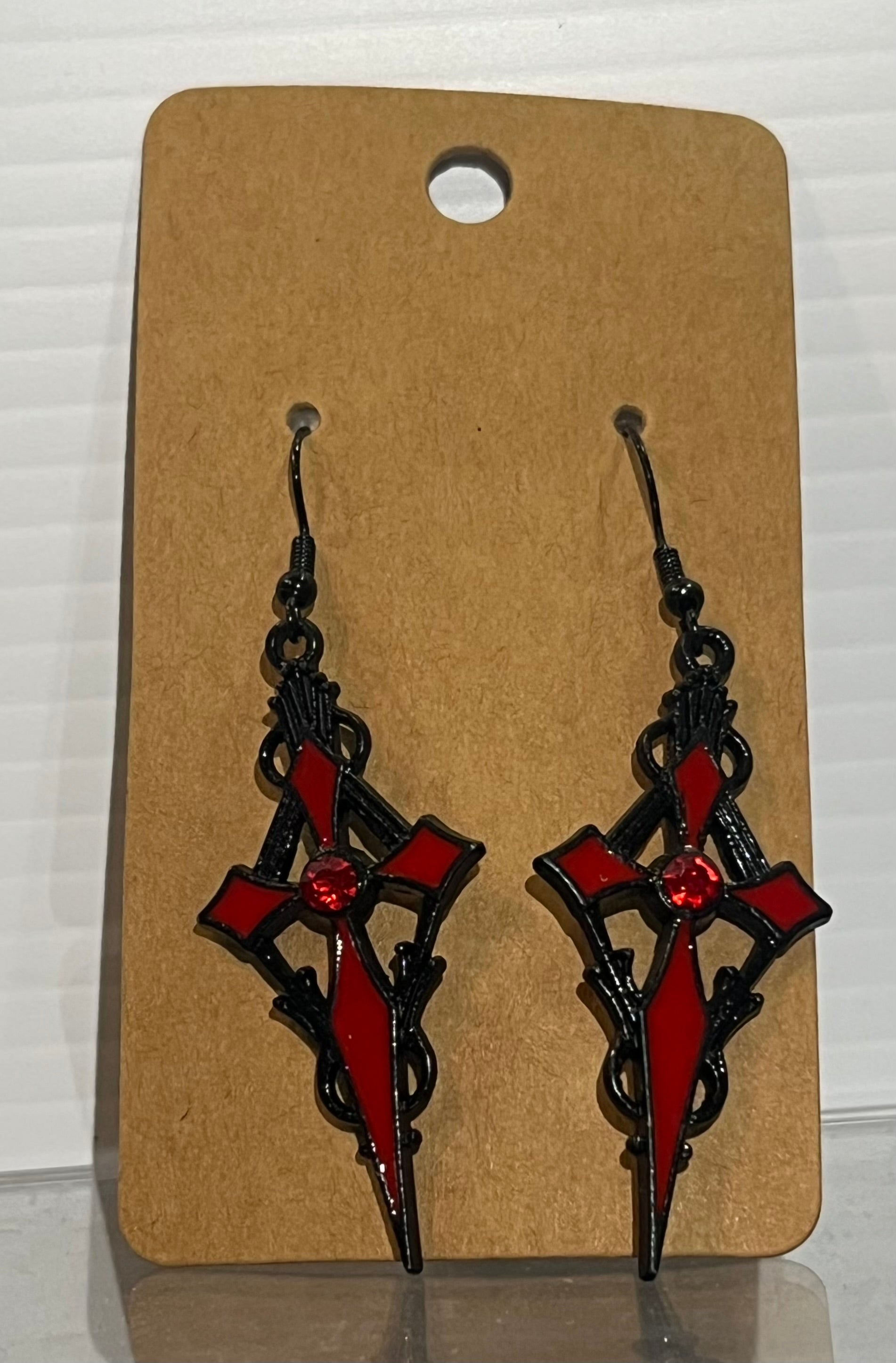 Black Cross Earrings - #1