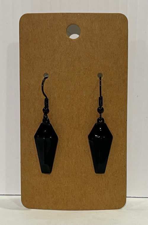 Black Coffin Earrings