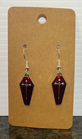 Red Coffin Earrings