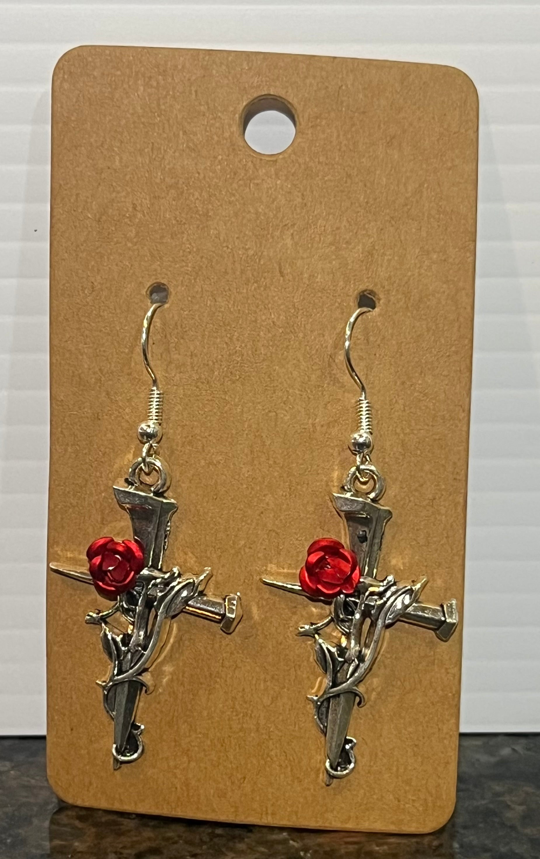 Silver Cross Earrings - #2