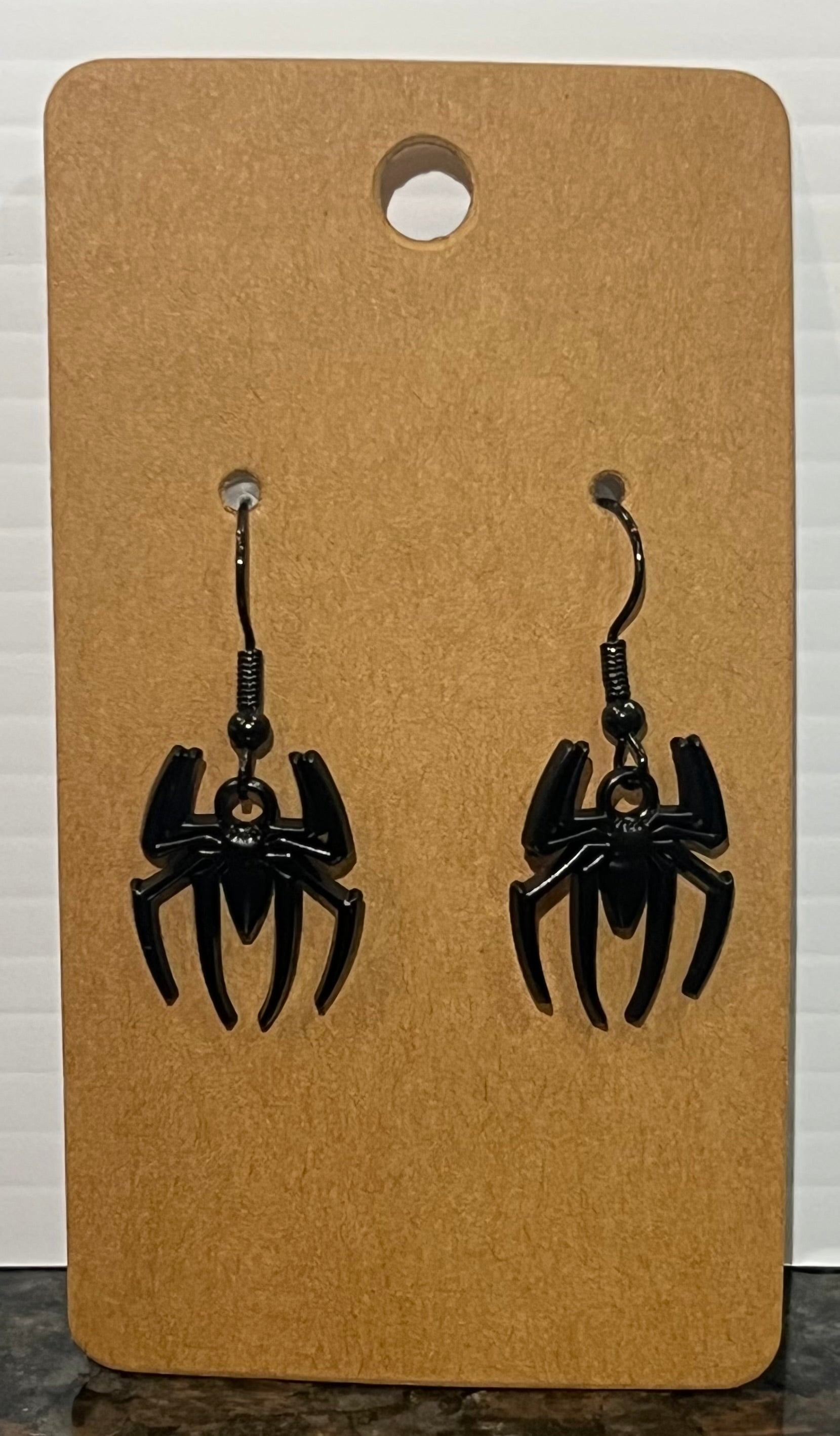 Black Spider Earrings